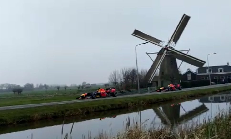 Red Bull Racing rijdt door heel Nederland heen