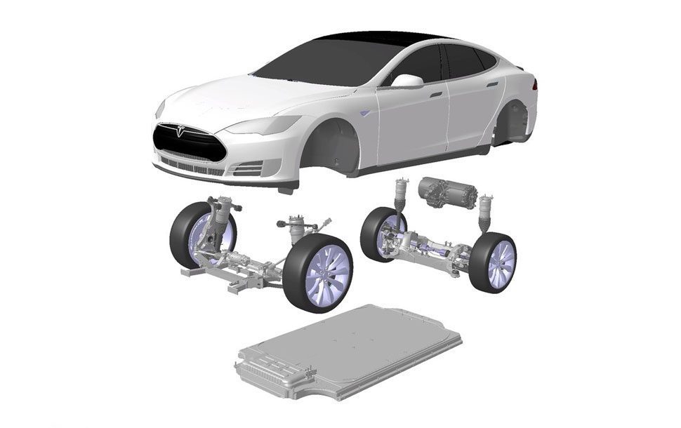 Accu elektrische auto Tesla Model S