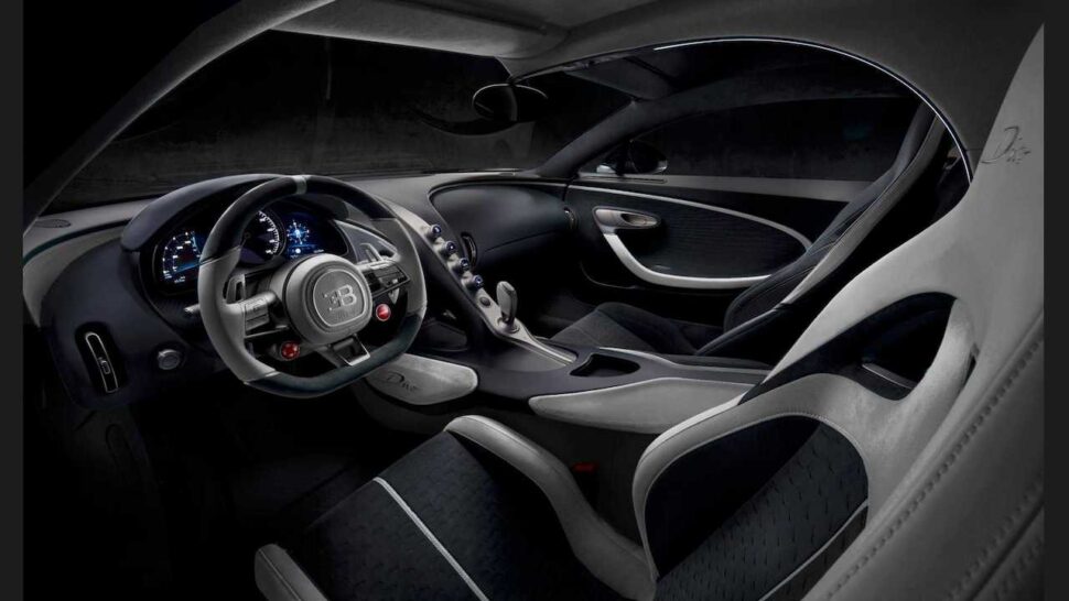 Bugatti Divo samengesteld grijs interieur
