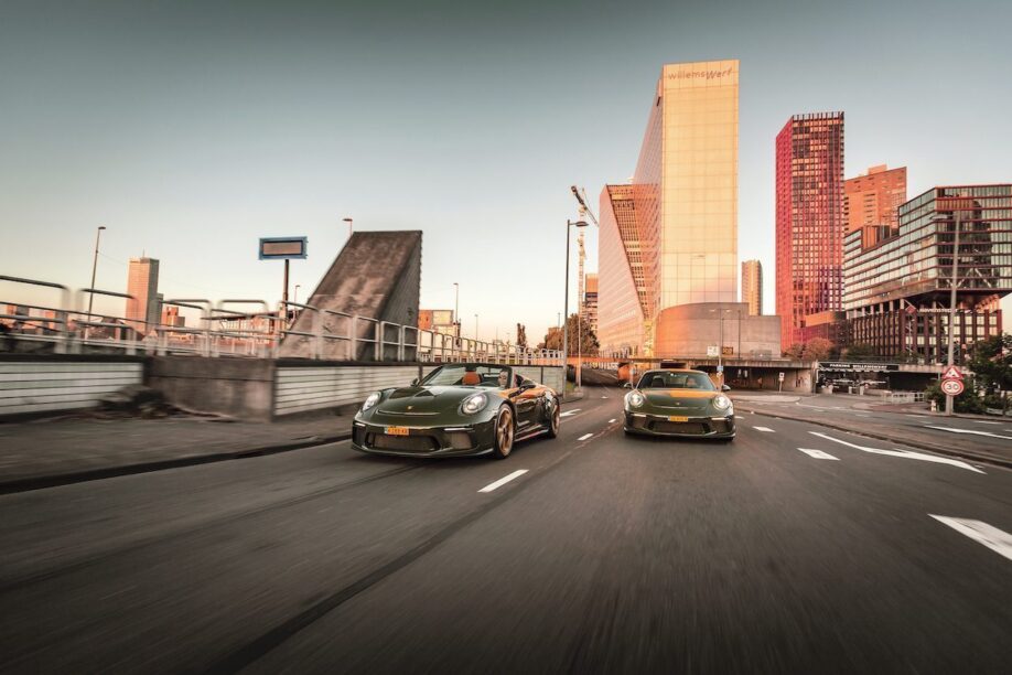 Porsche 911 Speedster en Touring brug