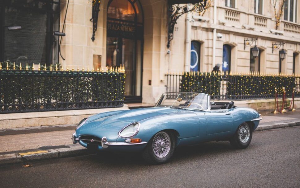 Jaguar E-Type, die verkocht werd op de online veiling van RM Sotheby's