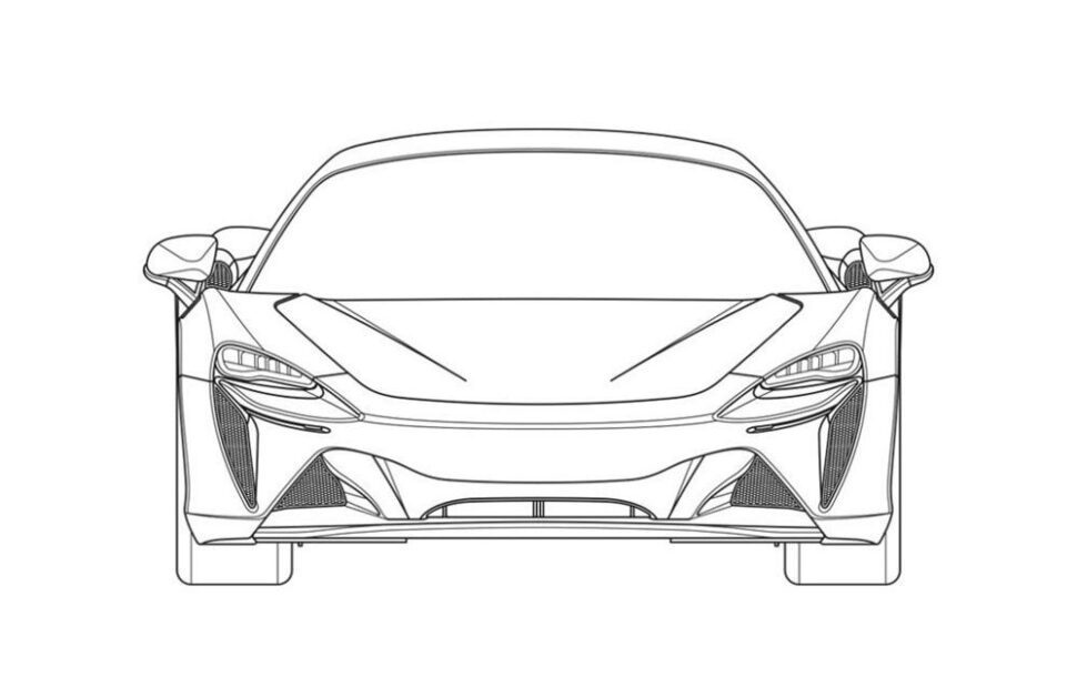 Patenttekeningen hybride McLaren