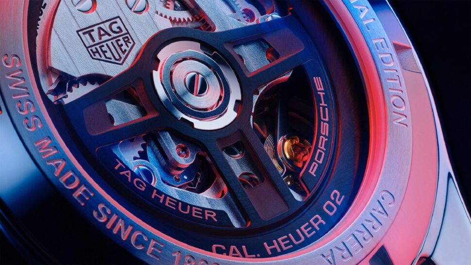 Achterkant van de Tag Heuer Carrera Porsche Chronograph