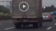 Video: BMW doet brakecheck bij vrachtwagen