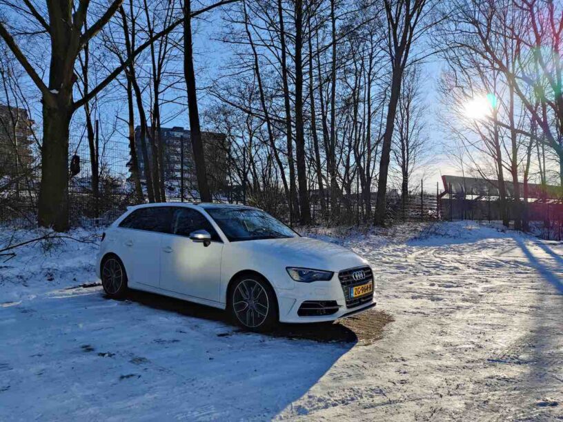 Audi S3 Android Auto sneeuw