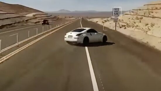 Video: enthousiaste inhaalactie van 350Z loopt helemaal mis