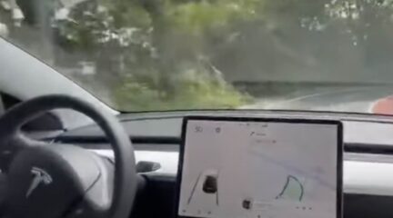 Video: Tesla Model 3 test autopilot op bochtige weg, gaat fout