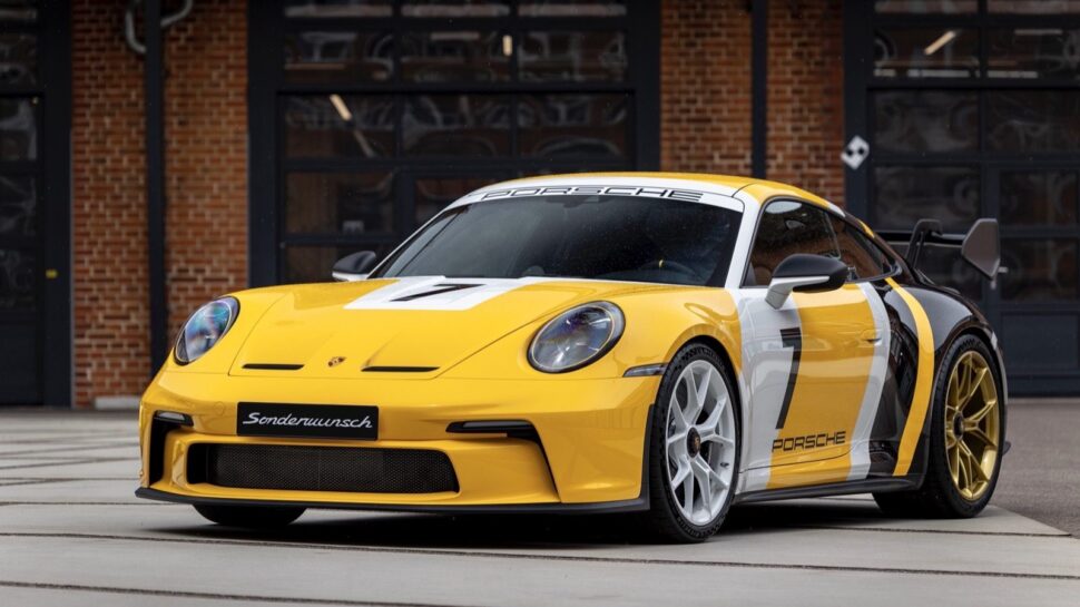 Gele Porsche 911 GT3