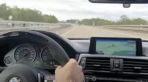 Video: BMW M4 moet flink in de ankers op autobahn