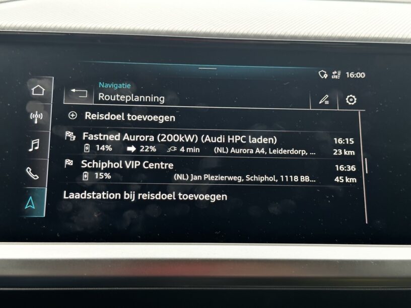 Audi Q4 MMI laadplanning