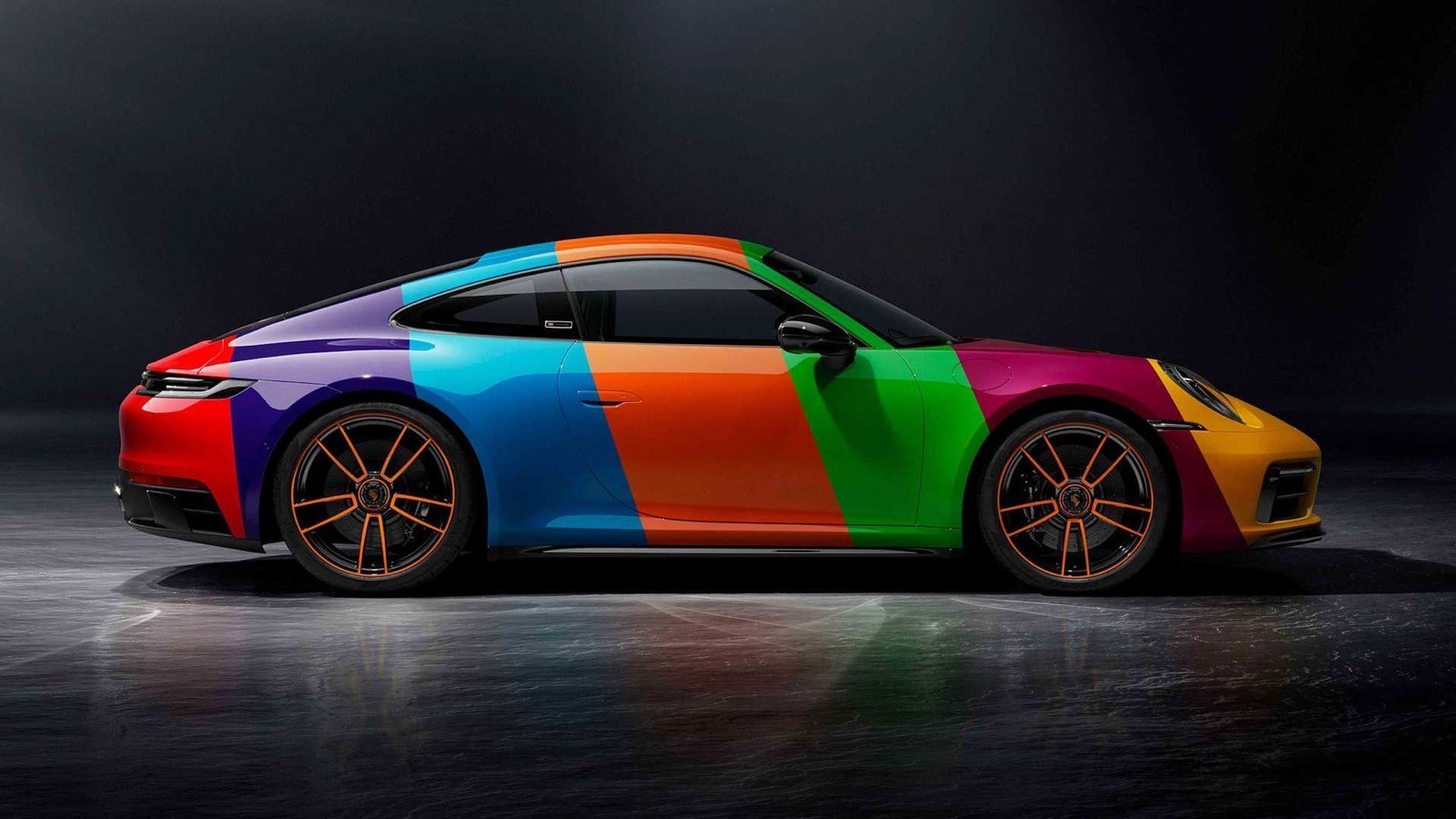 zeven Porsche kleurtjes